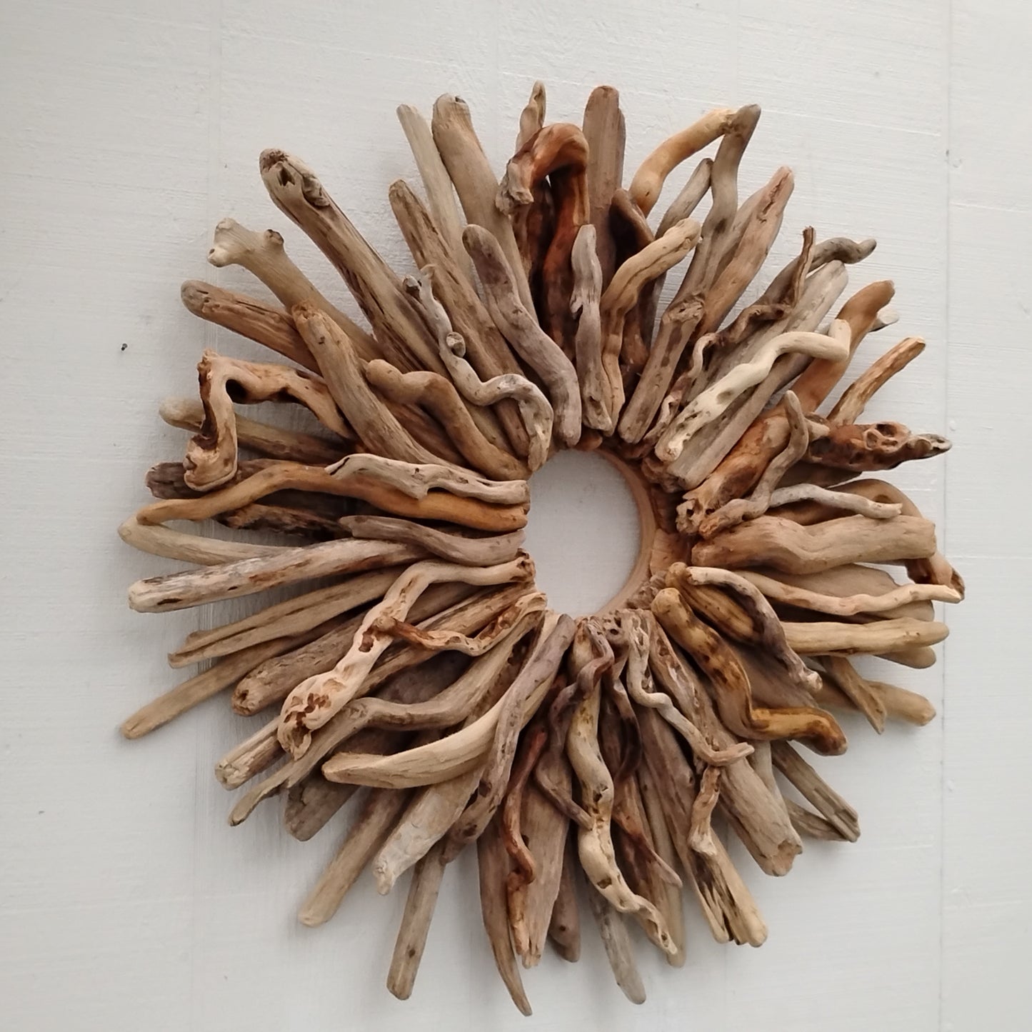 Large Driftwood Wreath Oregon Driftwood Art Rustic Mantel Decor (28 inches)