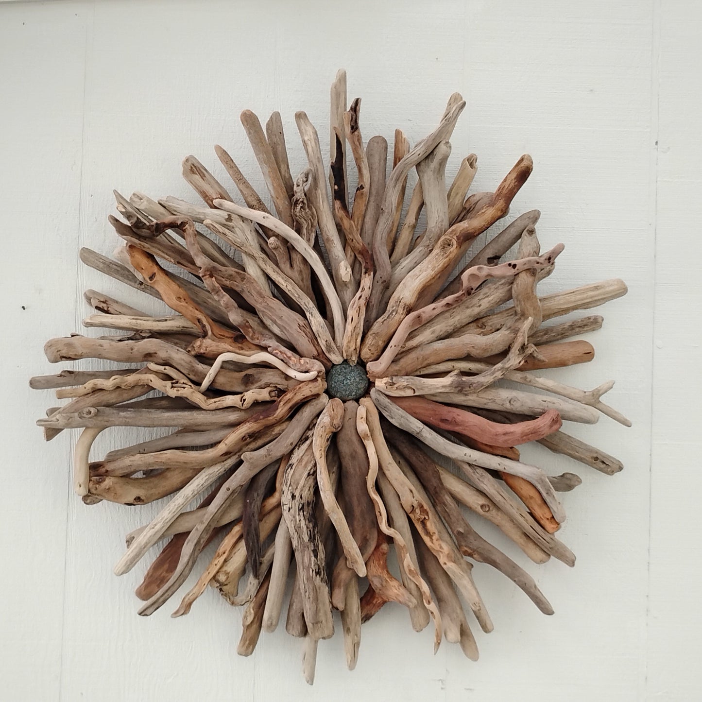 Driftwood Starburst Sculpture Natural Rustic Wood Wall Decor