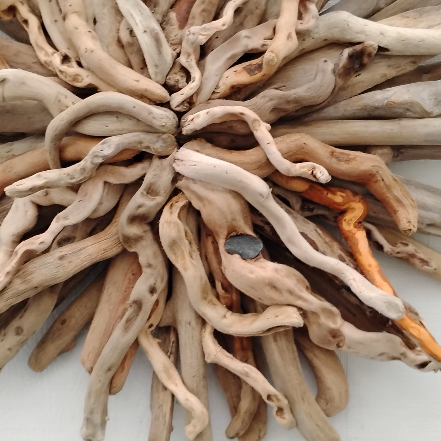Natural Driftwood Art Starburst Wall Hanging