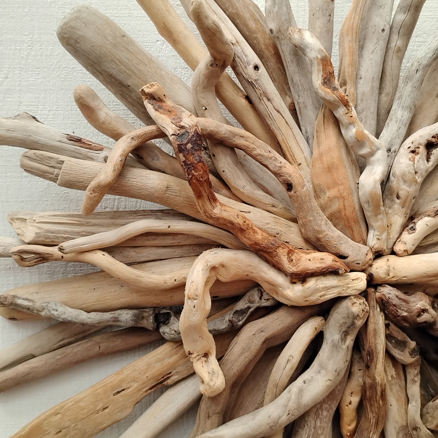 Driftwood Wall Art Round Sunburst Sculpture