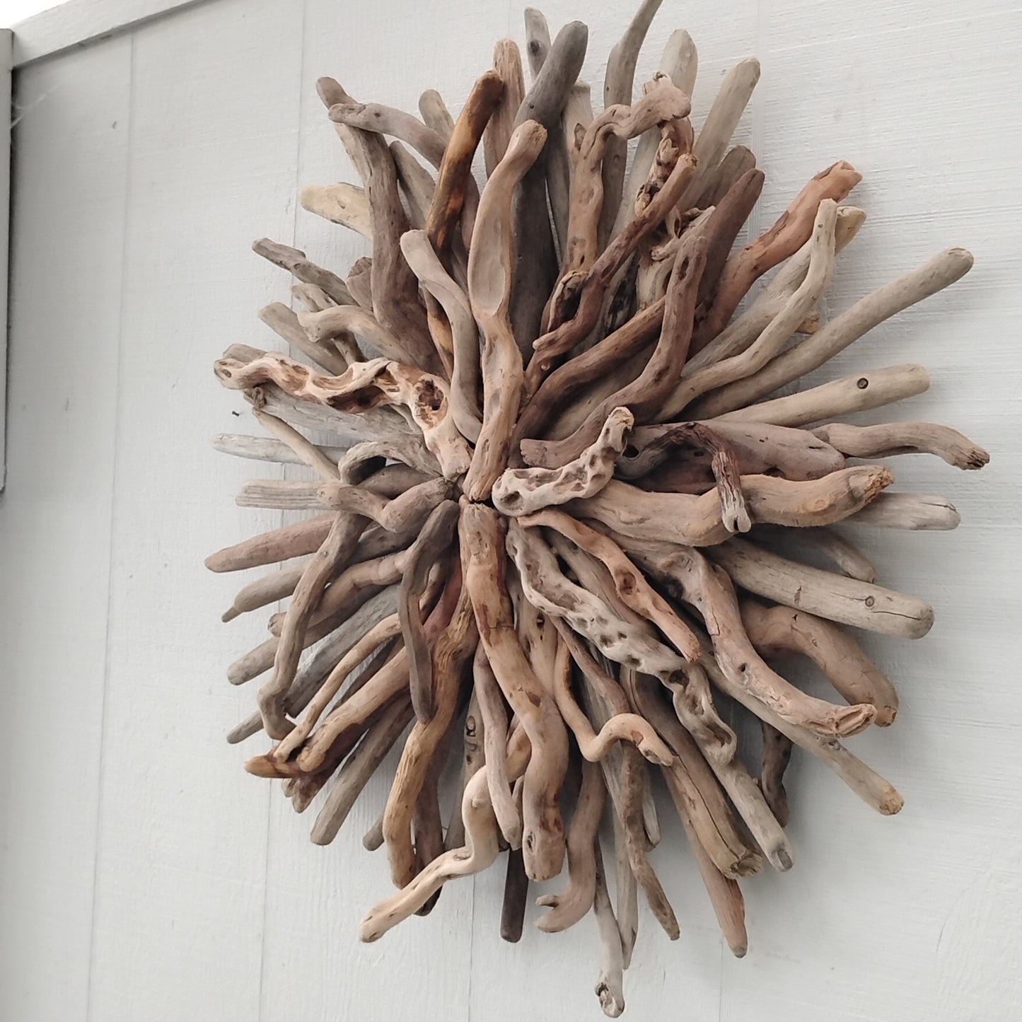 Driftwood Art Round Wall Sculpture