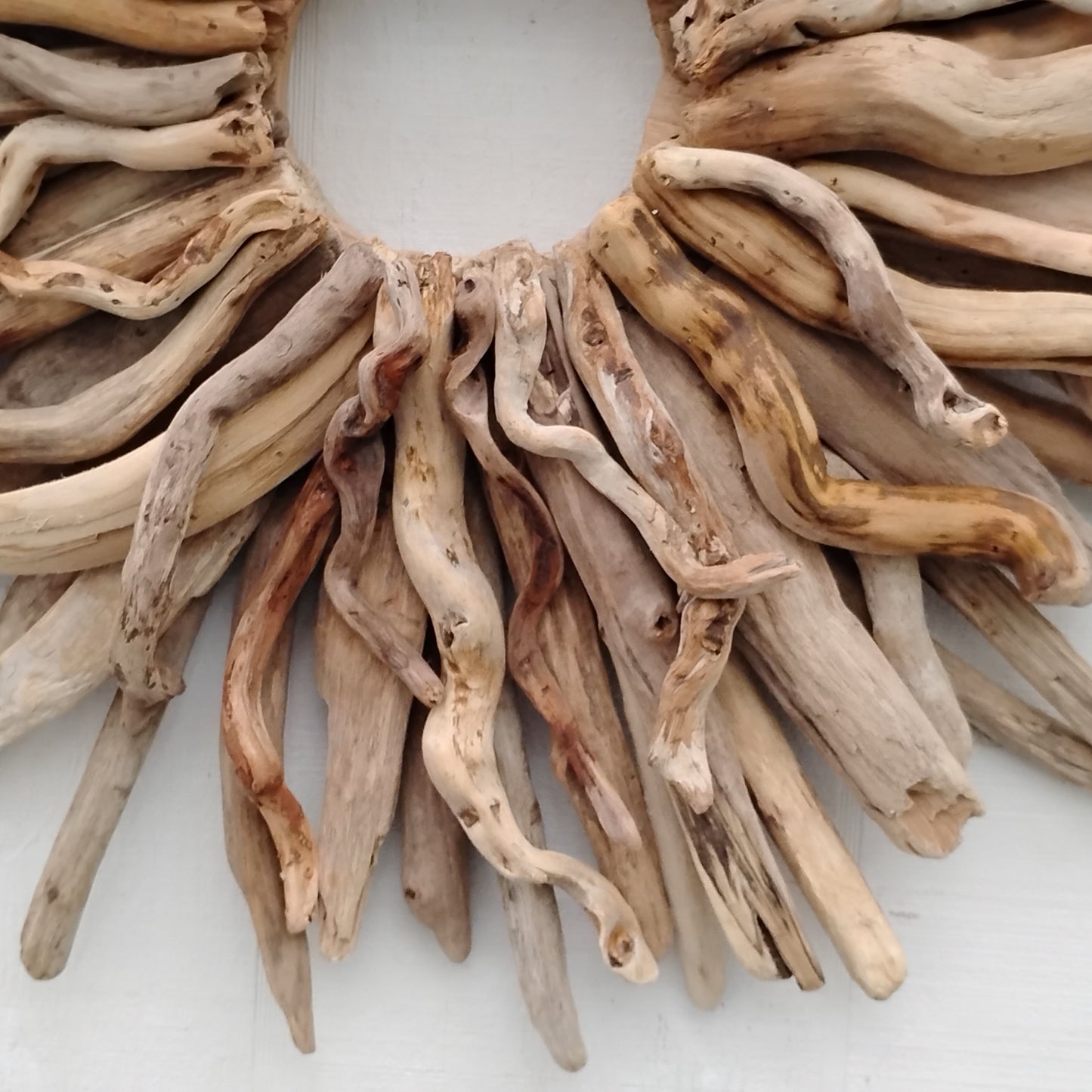Large Driftwood Wreath Oregon Driftwood Art Rustic Mantel Decor (28 inches)