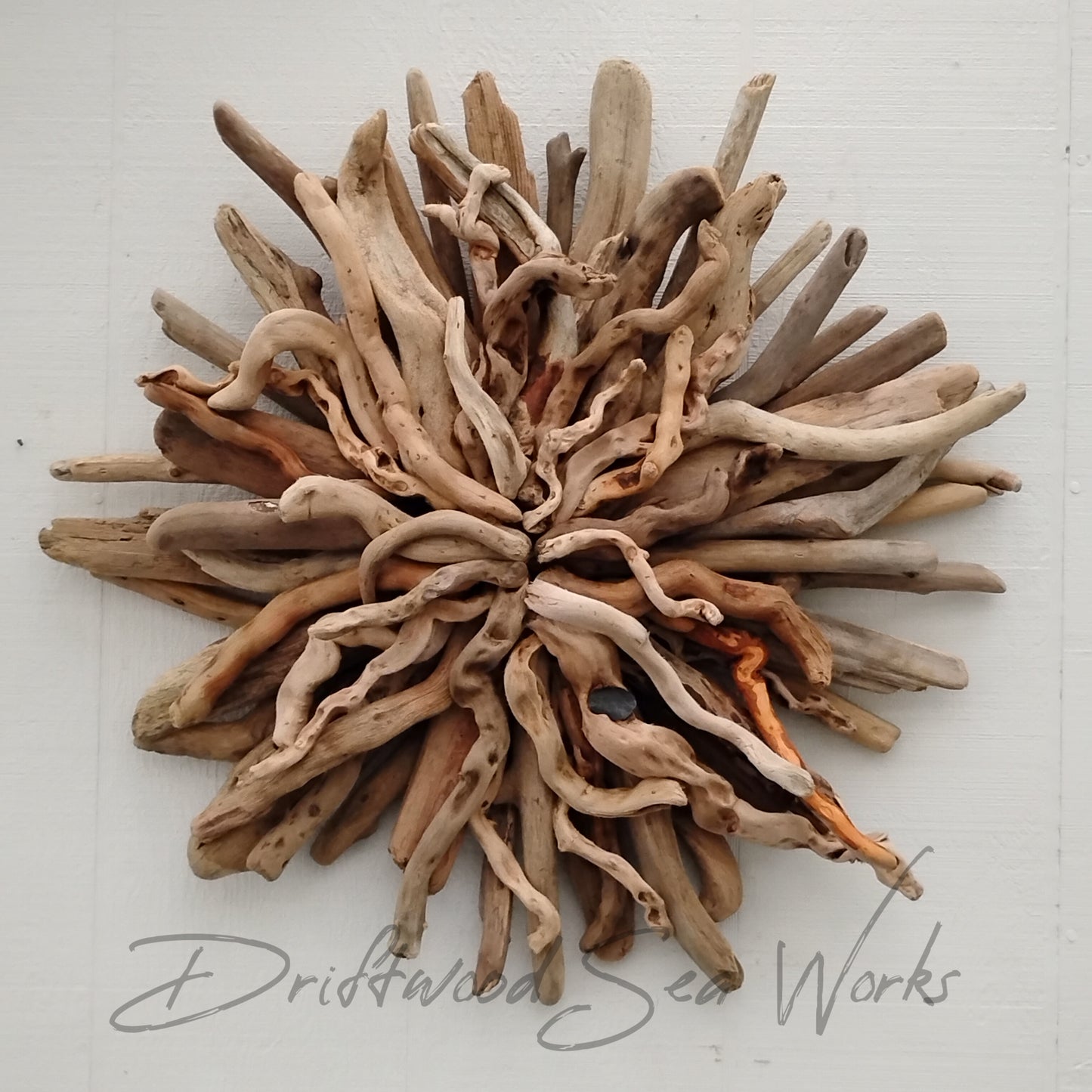 Natural Driftwood Art Starburst Wall Hanging