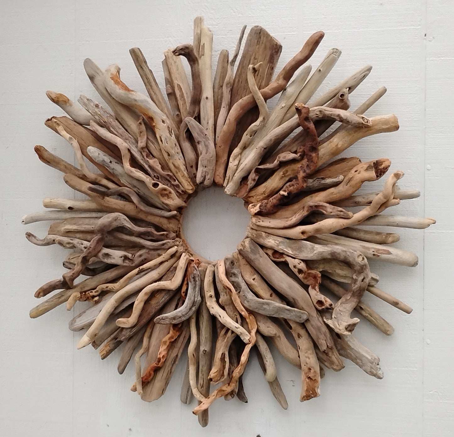 Large Driftwood Wreath Oregon Driftwood Art Rustic Mantel Decor (28 inches)