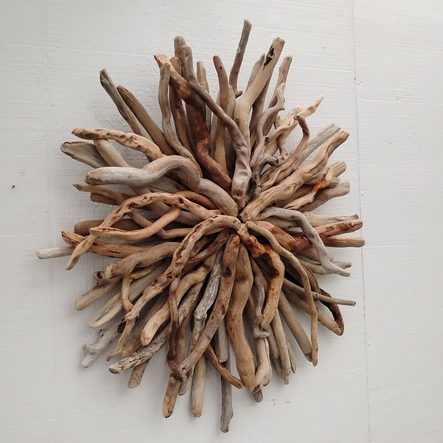 Driftwood Art Starburst Round Sculpture Rustic Room Wall Art