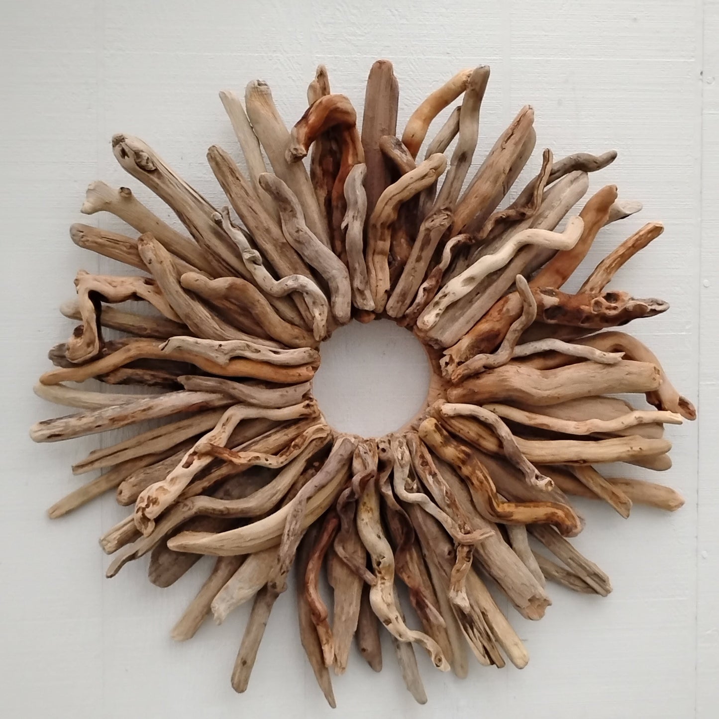 Large Driftwood Wreath Oregon Driftwood Art Rustic Mantel Decor (28 inches)