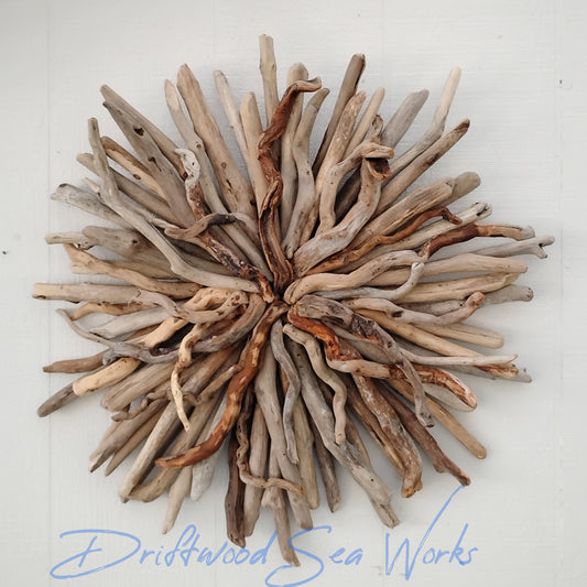 Driftwood Starburst Round Driftwood Wall Hanging