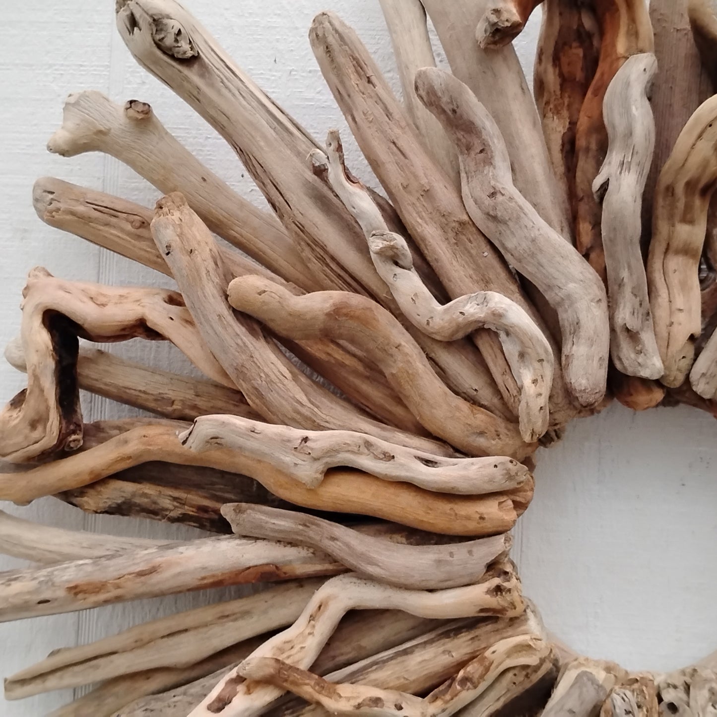 Large Driftwood Wreath Oregon Driftwood Art Rustic Mantel Decor (28 inches)