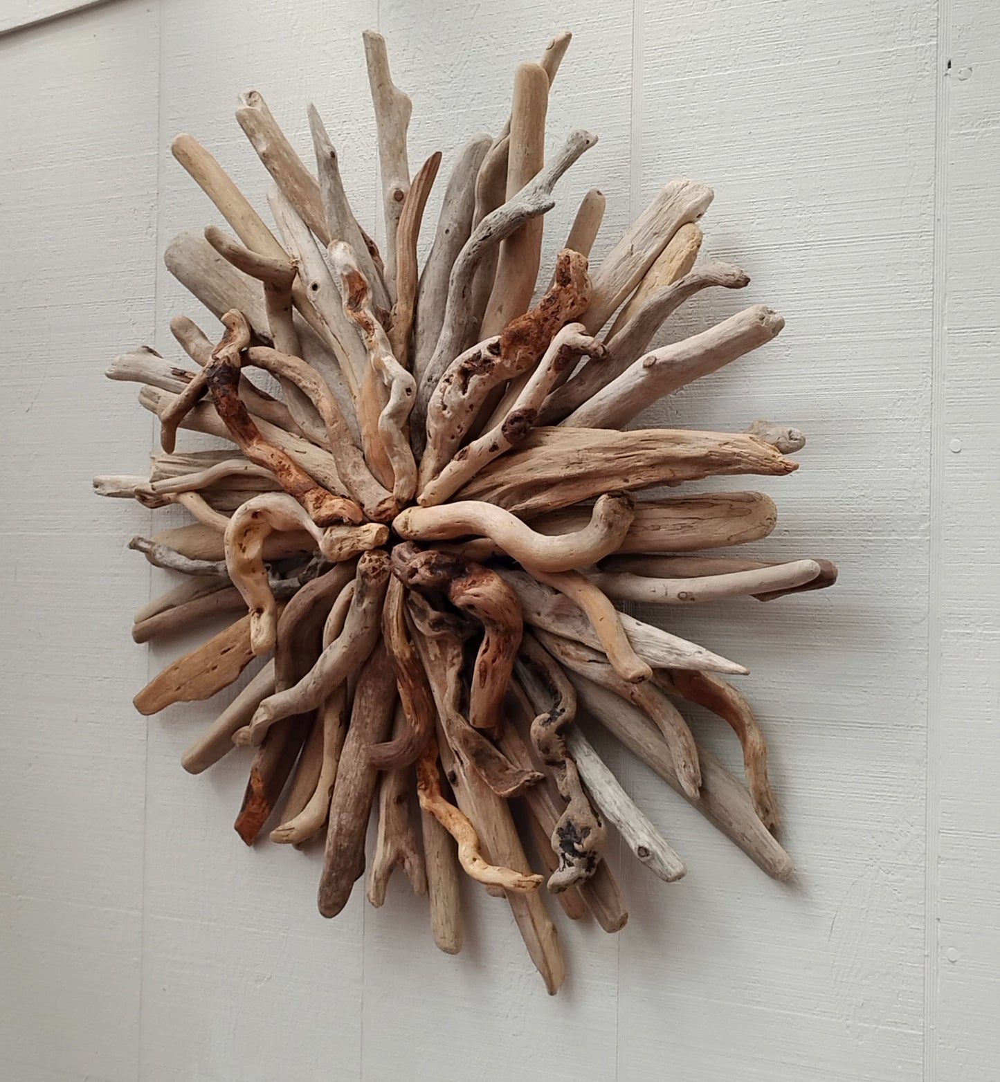Driftwood Wall Art Round Sunburst Sculpture