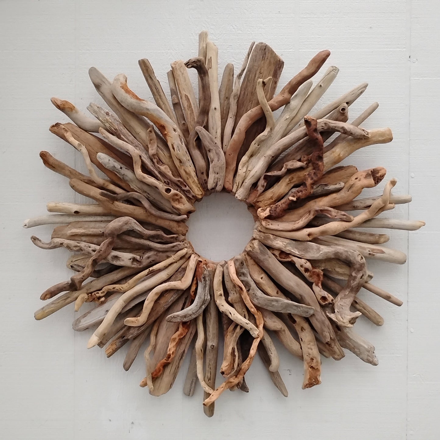 Large Driftwood Wreath Oregon Driftwood Art Rustic Mantel Decor (28 inches)
