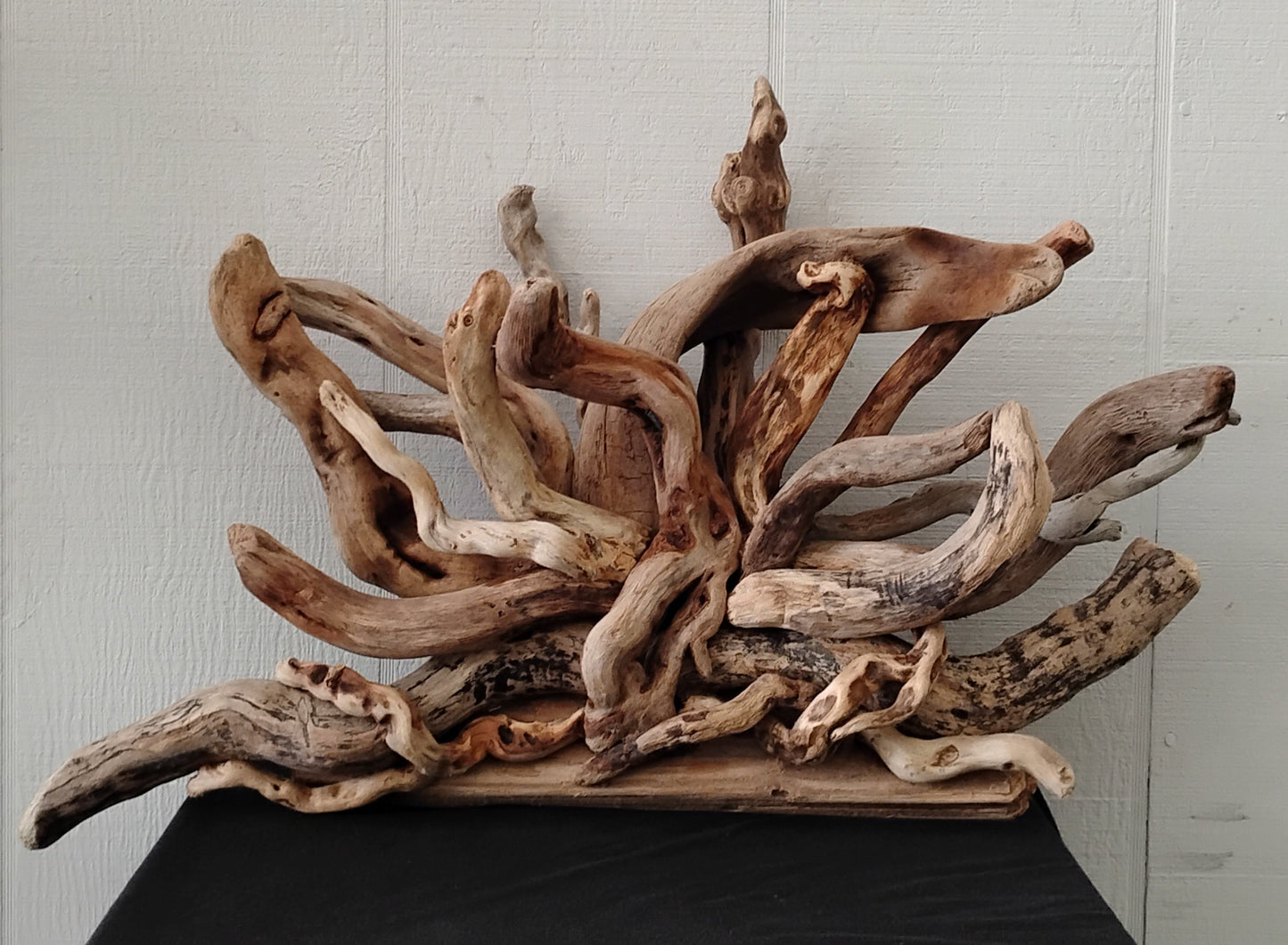 Large Driftwood Starburst Sculpture Natural Rustic Wood Wall Decor