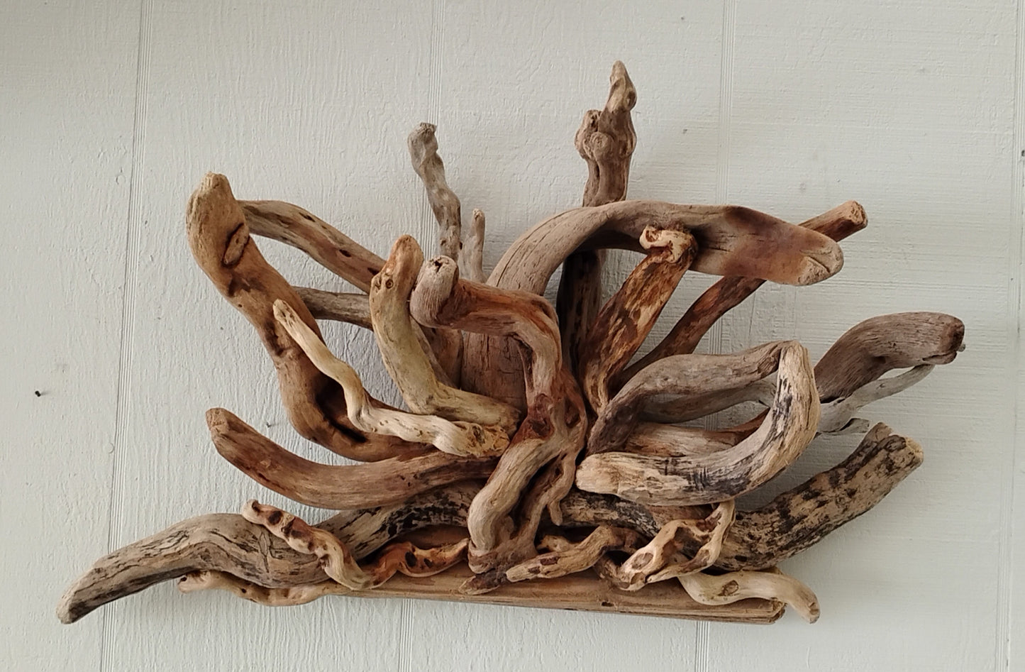 Large Driftwood Starburst Sculpture Natural Rustic Wood Wall Decor