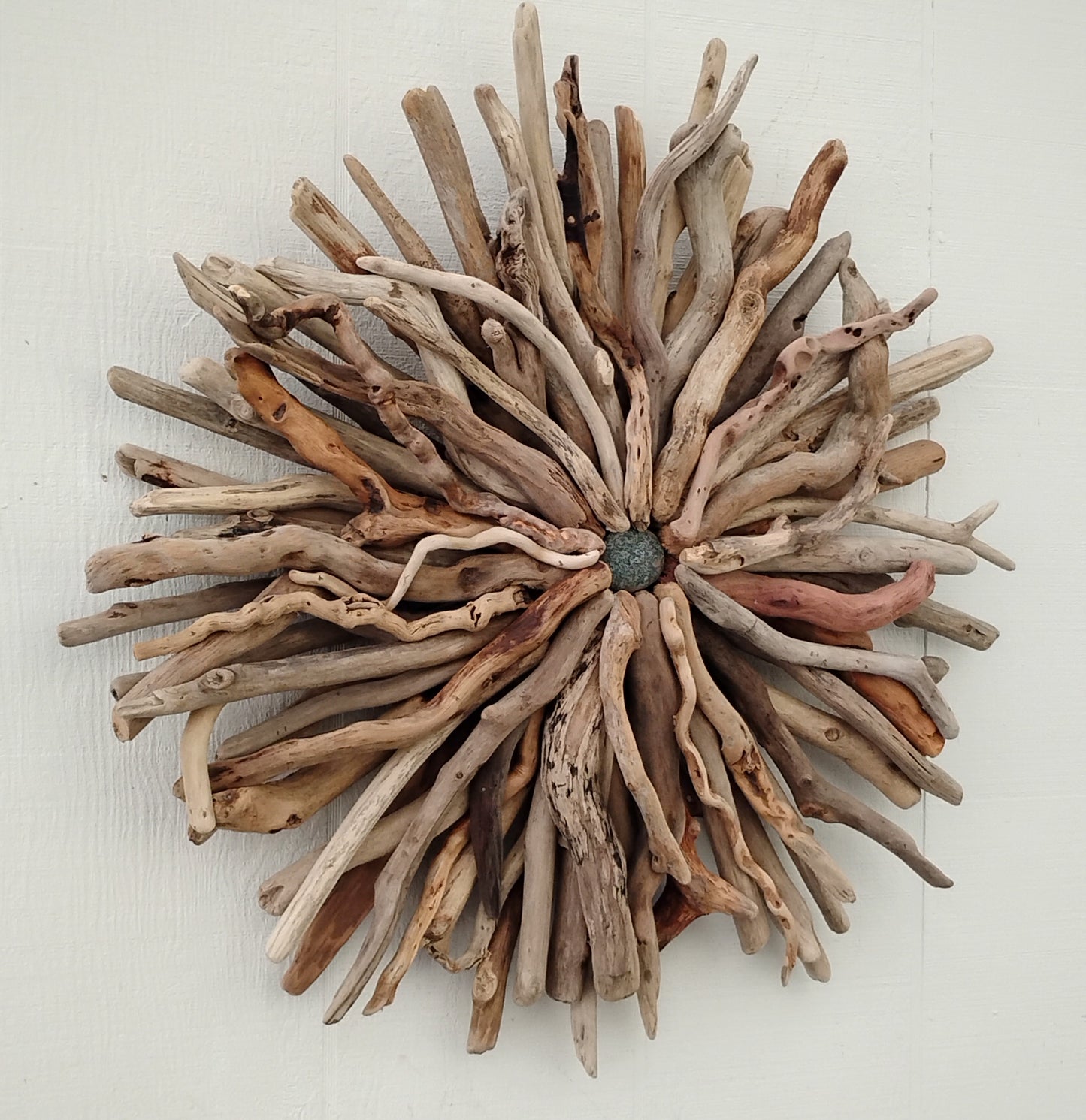 Driftwood Starburst Sculpture Natural Rustic Wood Wall Decor