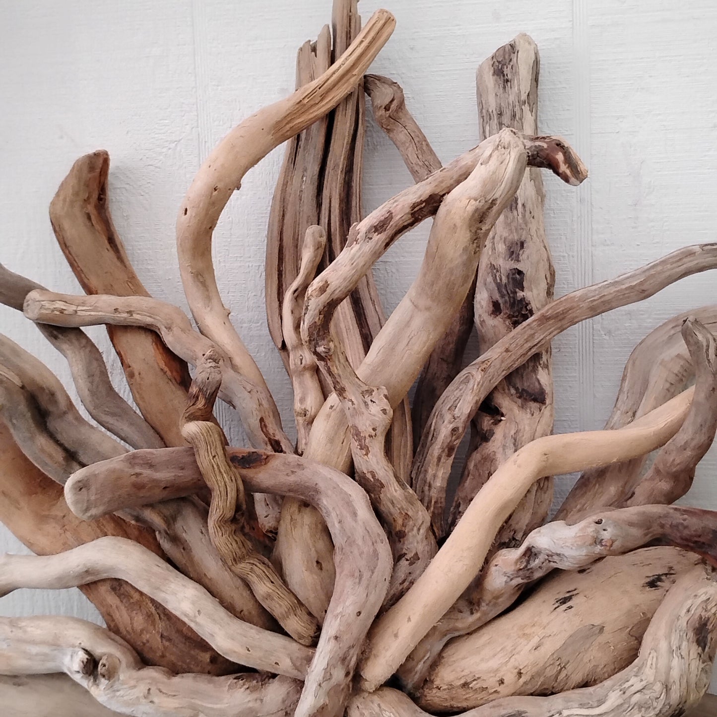 Rustic Driftwood Art Mantel Sculpture
