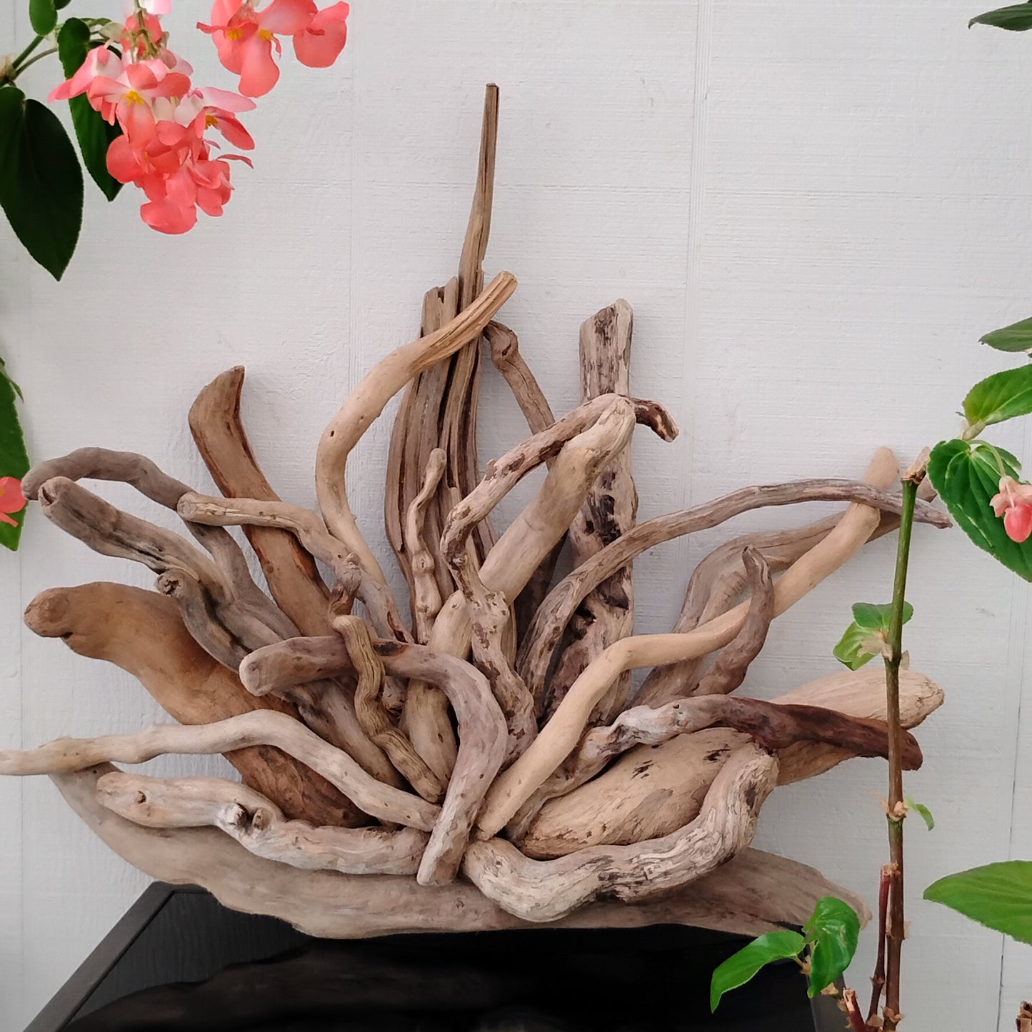 Rustic Driftwood Art Mantel Sculpture