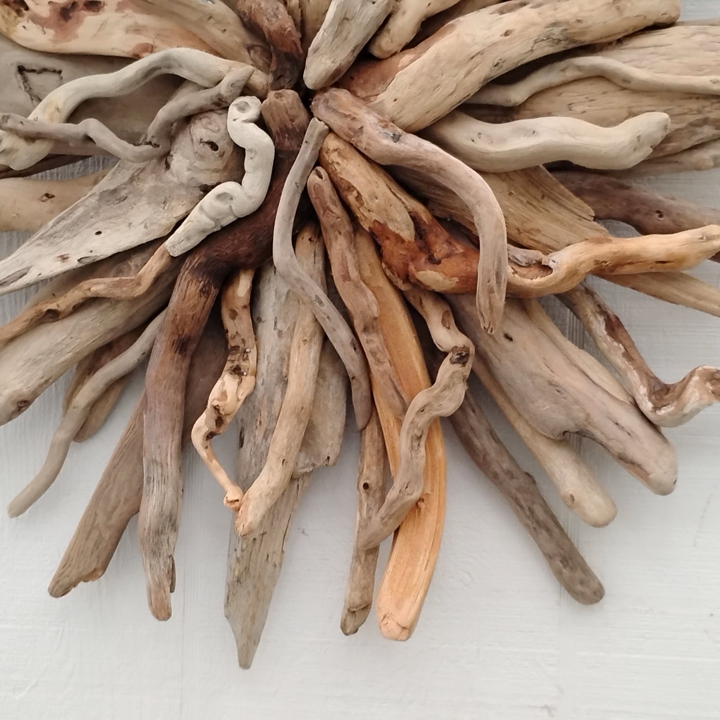 Natural Driftwood Art Starburst Wall Hanging