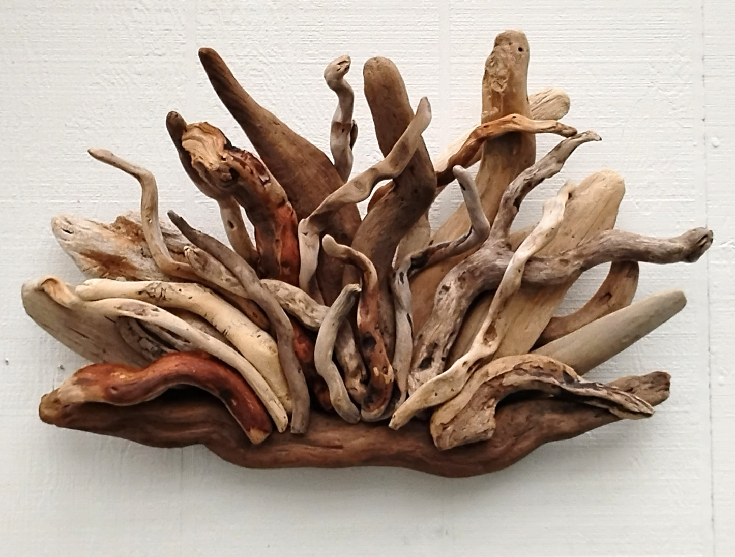 Rustic Fireplace Mantel Driftwood Art Abstract Wall Sculpture