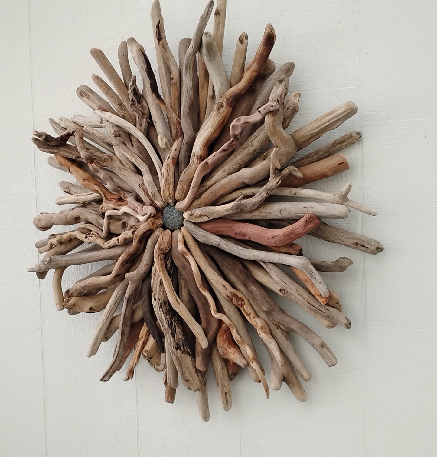 Driftwood Starburst Sculpture Natural Rustic Wood Wall Decor