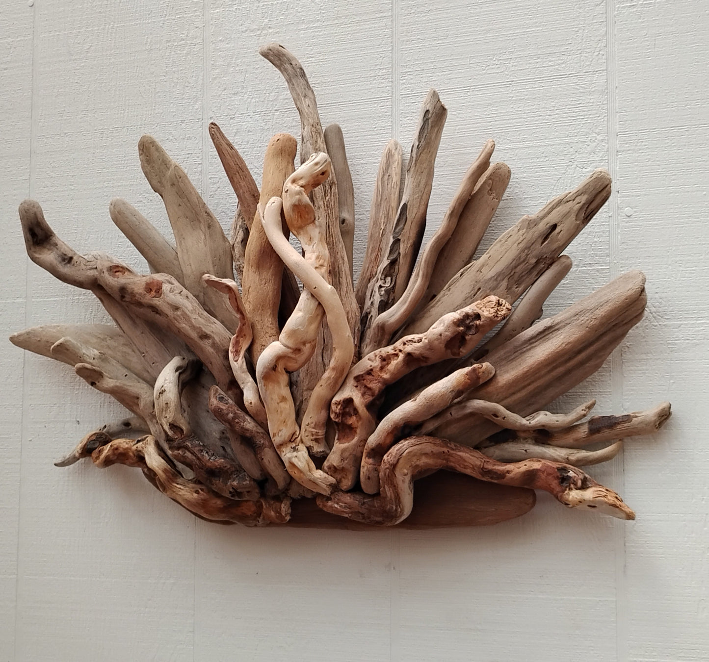 Rustic Driftwood Art Mantel Sculpture
