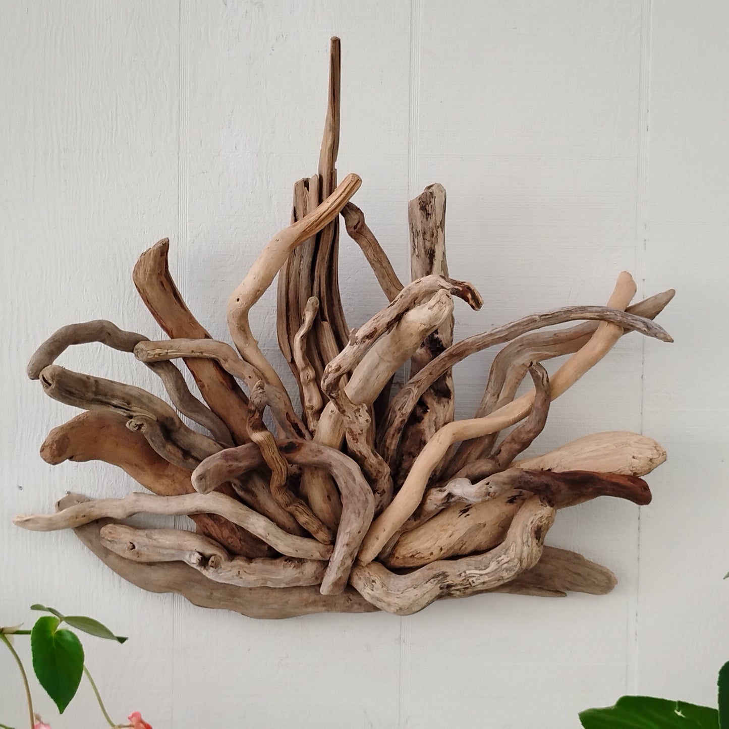 Rustic Driftwood Art Mantel Sculpture