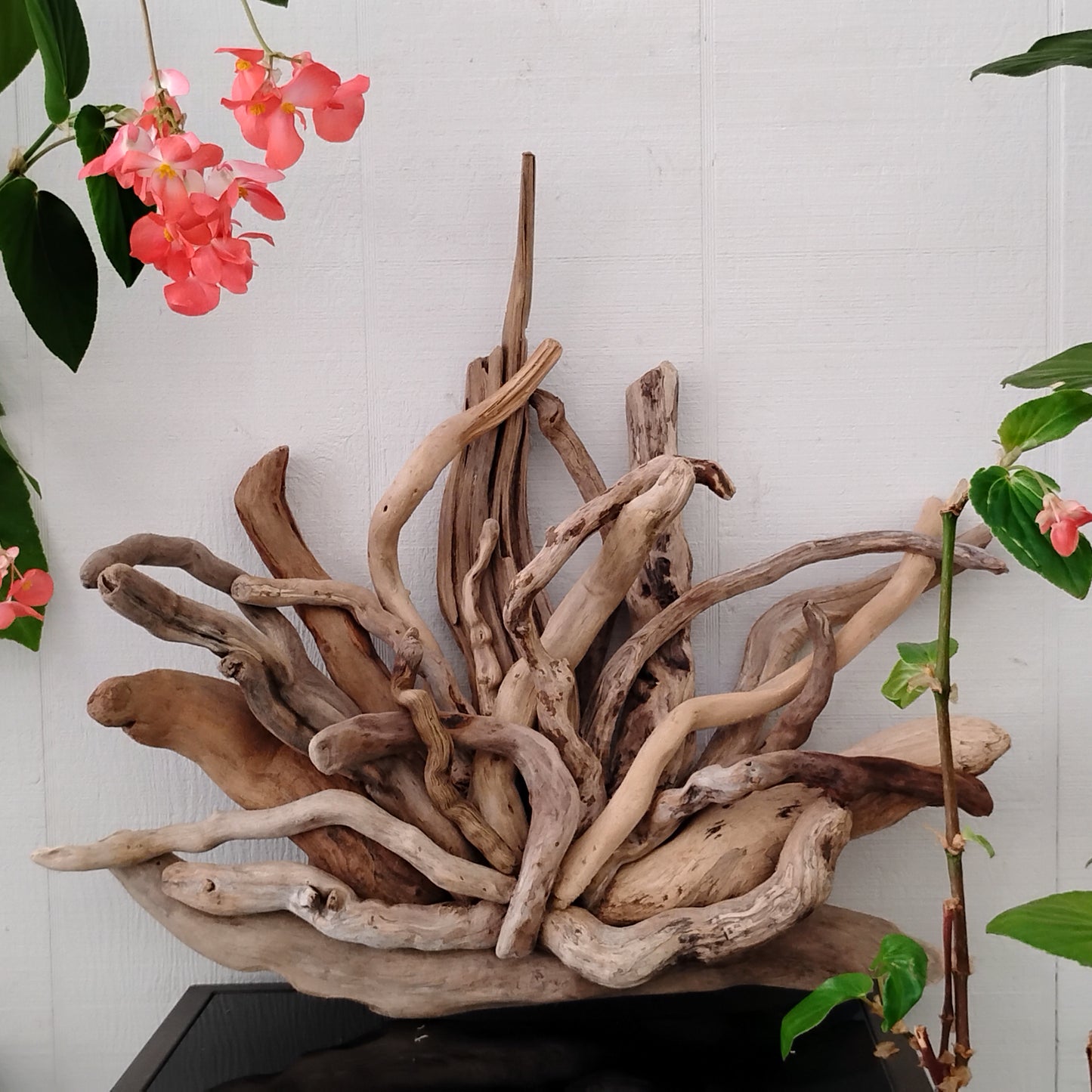 Rustic Driftwood Art Mantel Sculpture