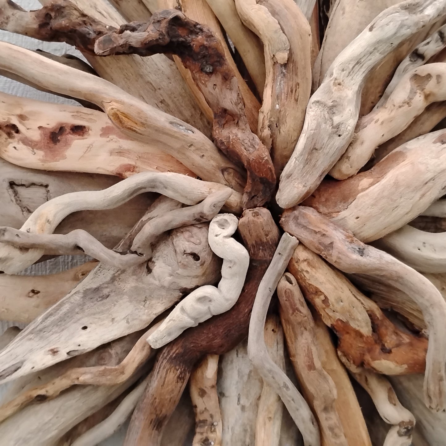 Natural Driftwood Art Starburst Wall Hanging