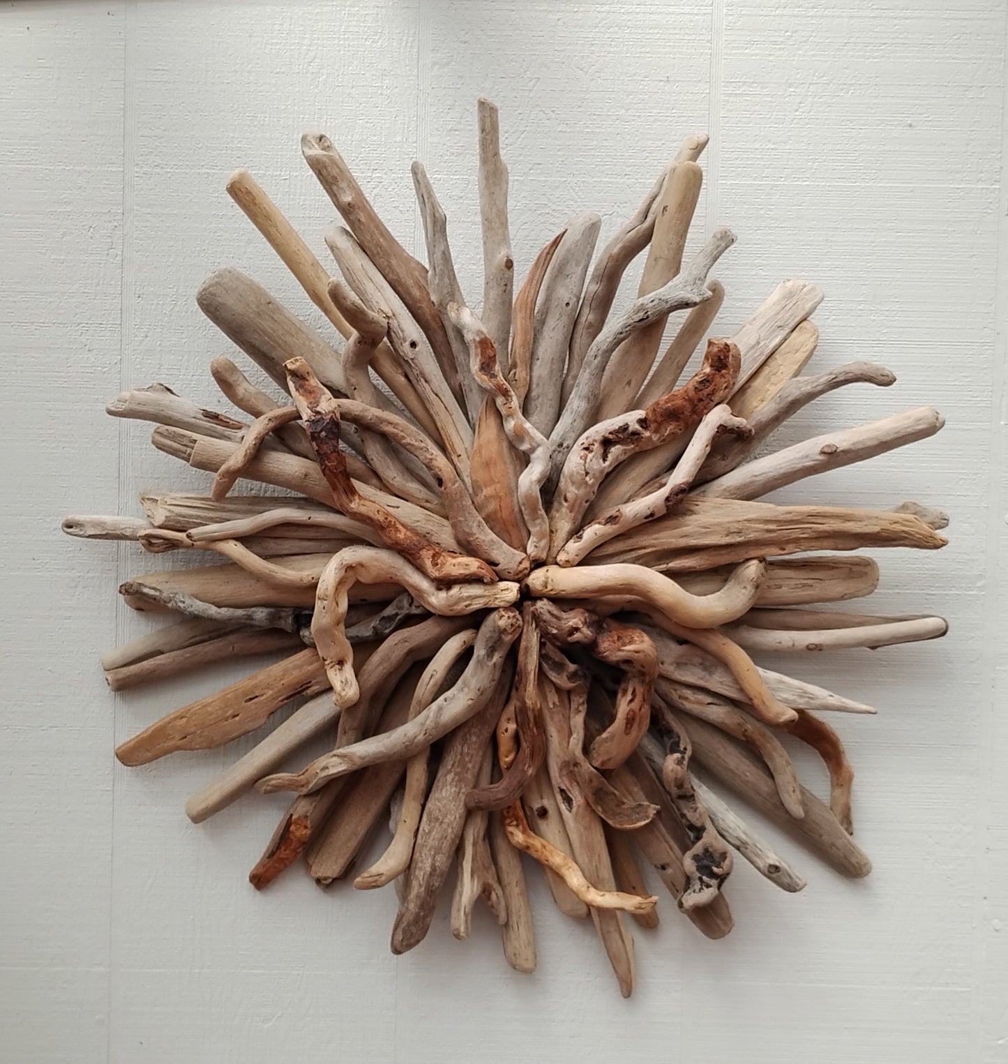 Driftwood Wall Art Round Sunburst Sculpture