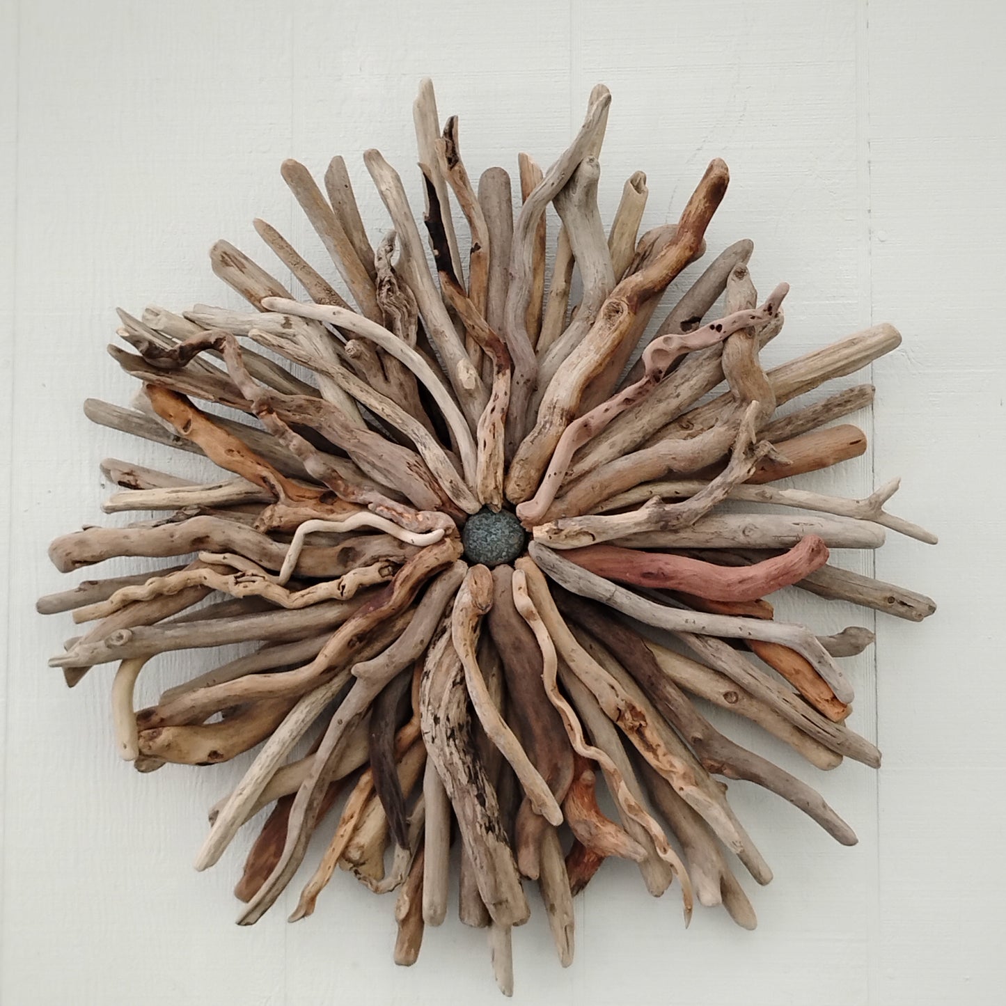 Driftwood Starburst Sculpture Natural Rustic Wood Wall Decor