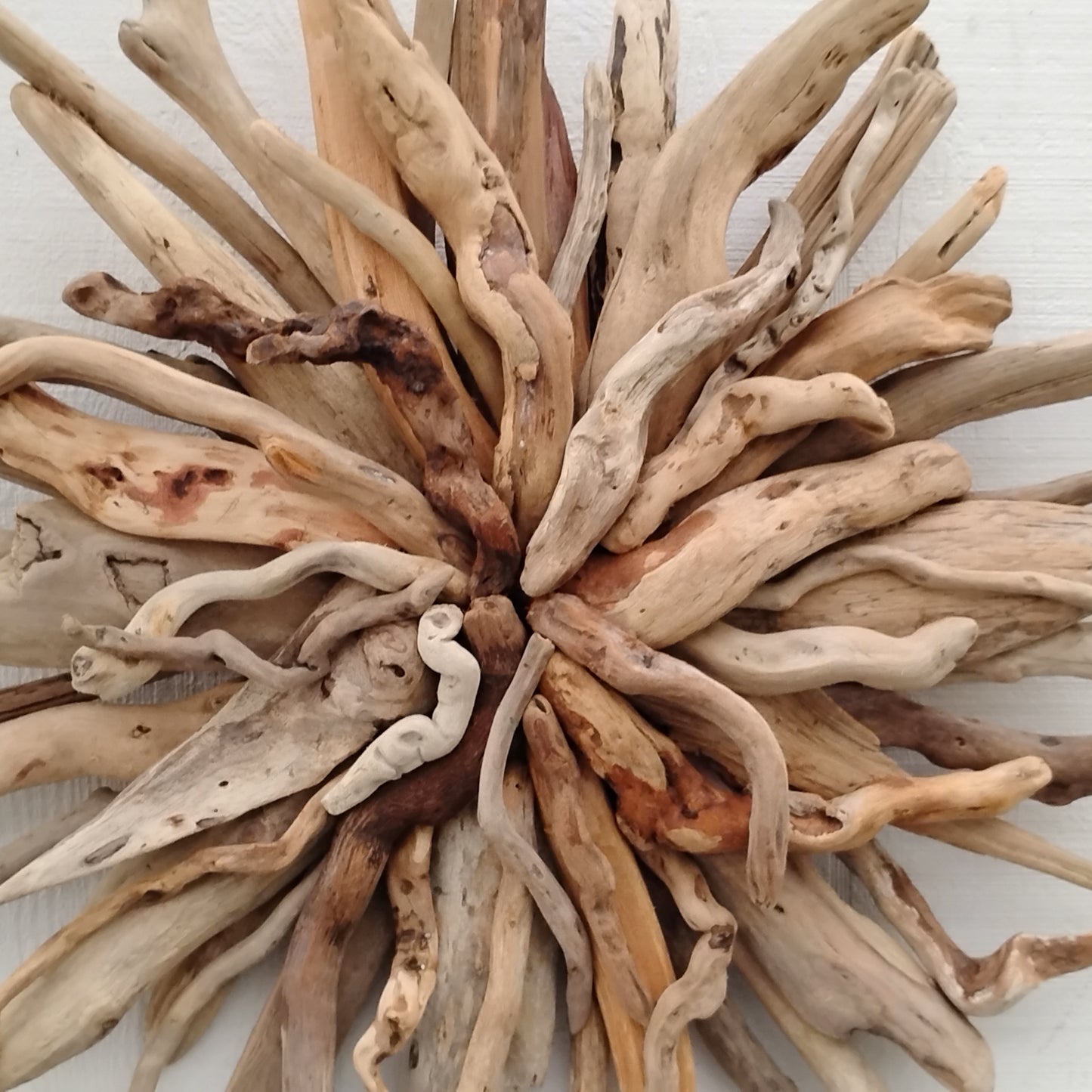 Natural Driftwood Art Starburst Wall Hanging