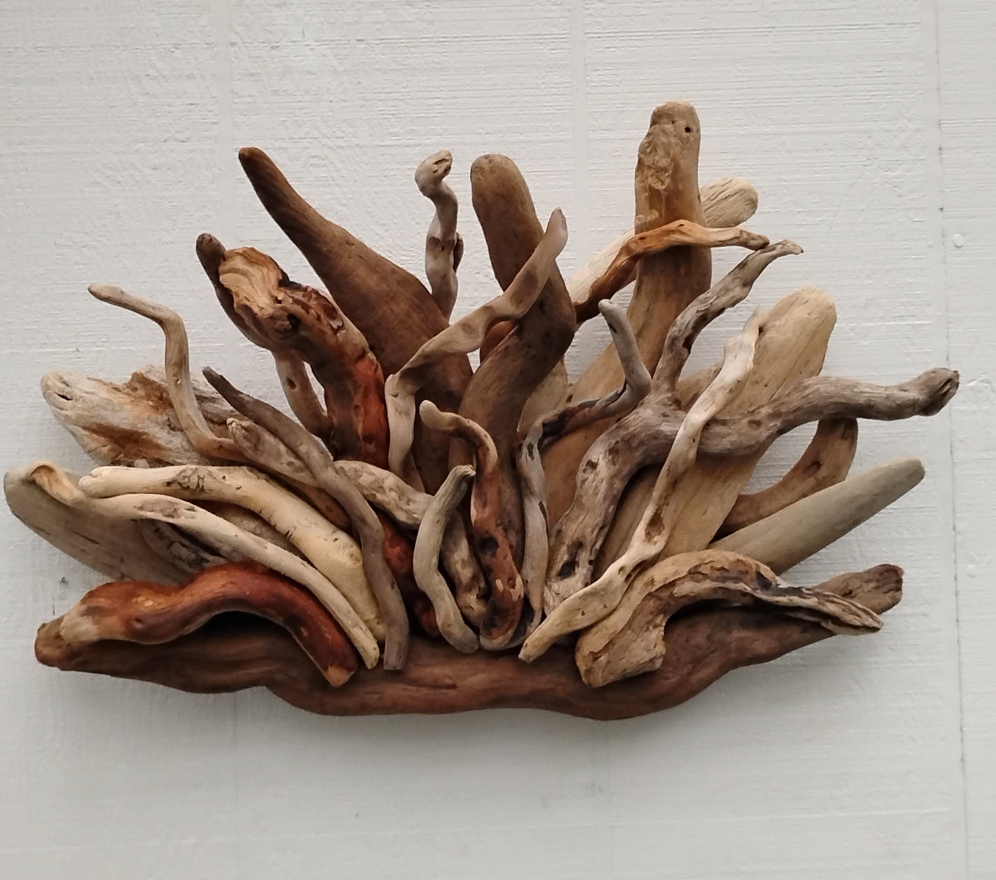 Rustic Fireplace Mantel Driftwood Art Abstract Wall Sculpture