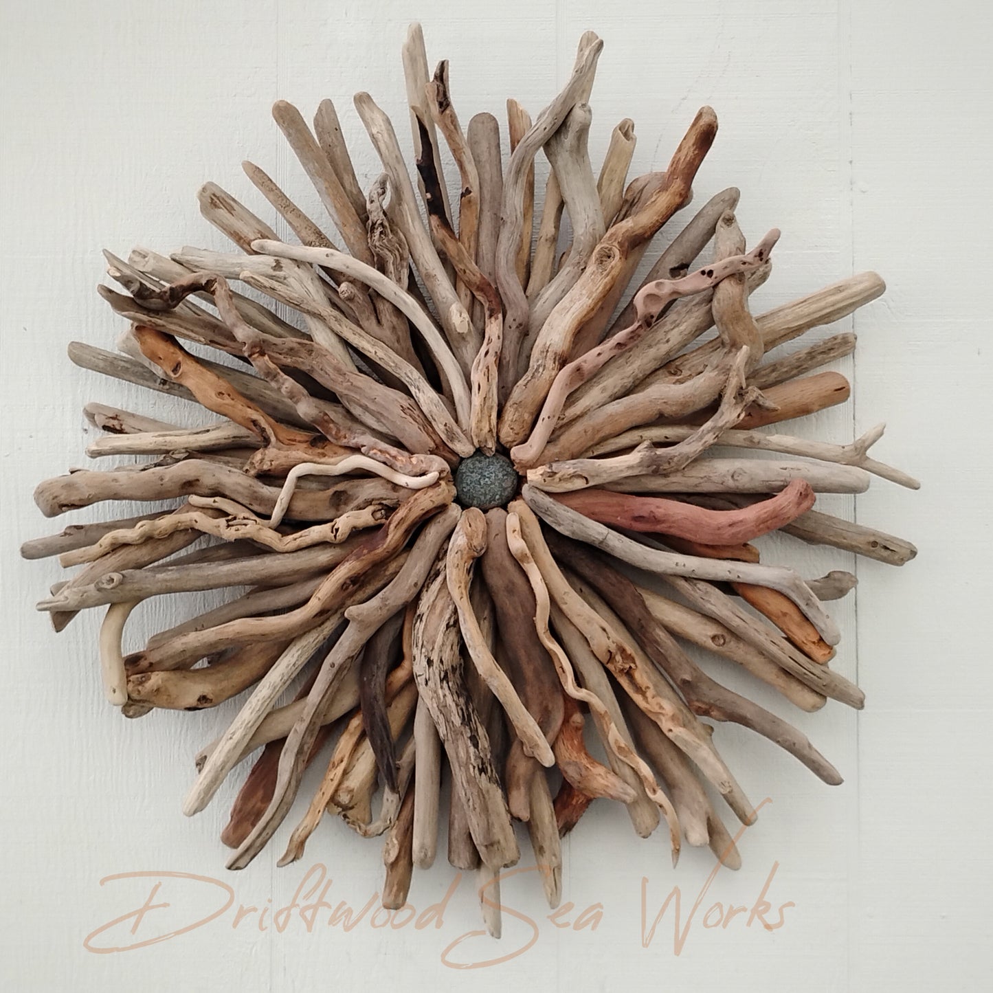 Driftwood Starburst Sculpture Natural Rustic Wood Wall Decor