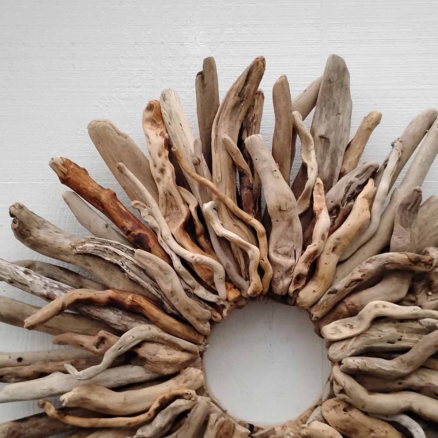 Large Driftwood Wreath Sunburst Mantel Wall Decor