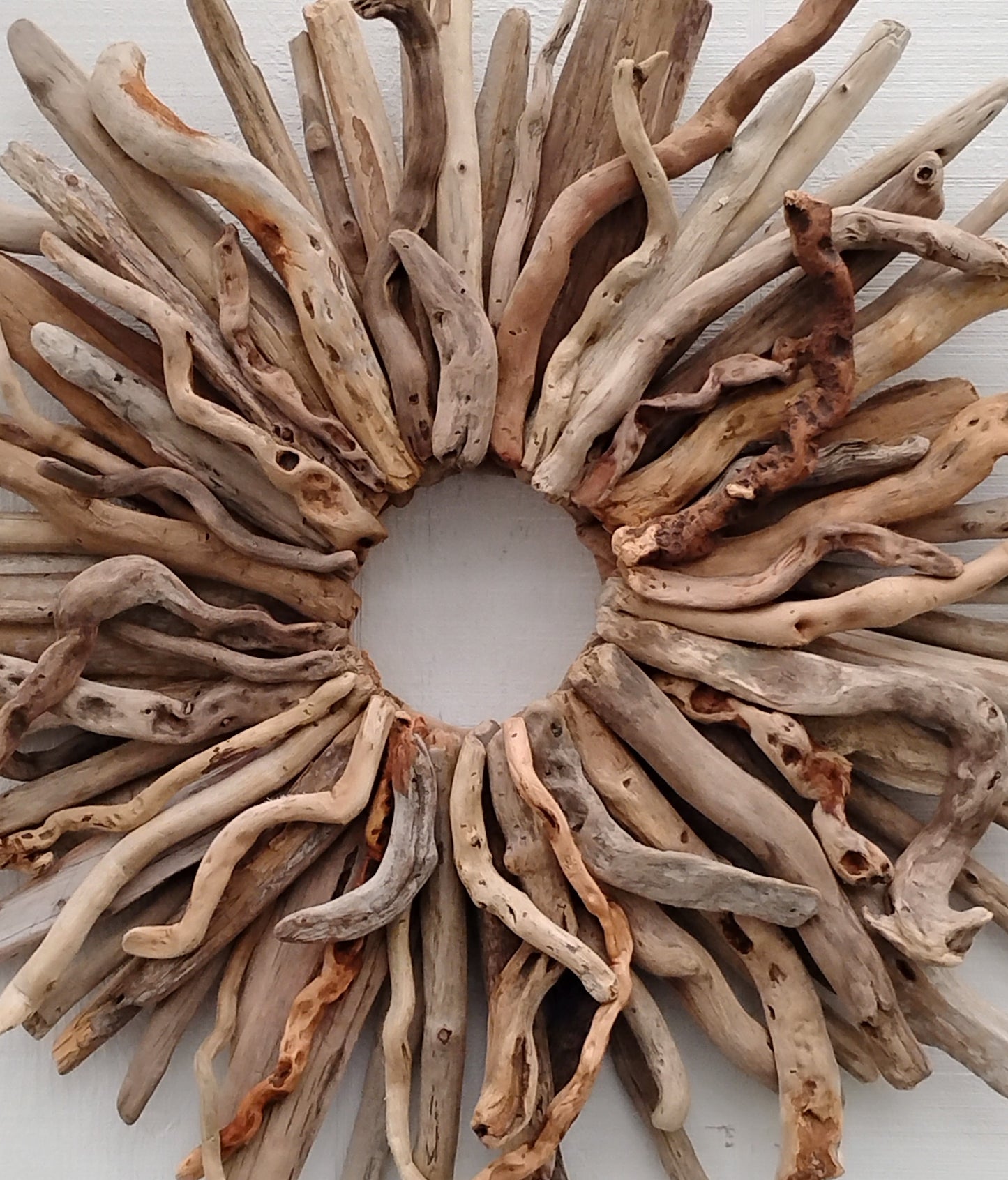 Large Driftwood Wreath Oregon Driftwood Art Rustic Mantel Decor (28 inches)