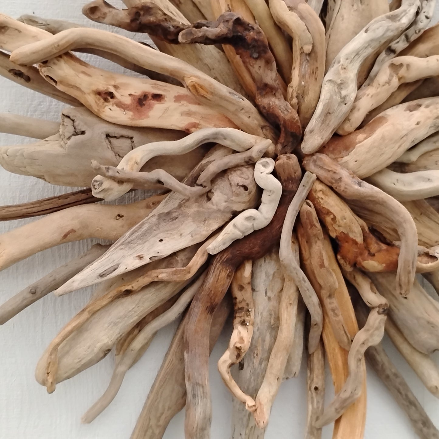 Natural Driftwood Art Starburst Wall Hanging
