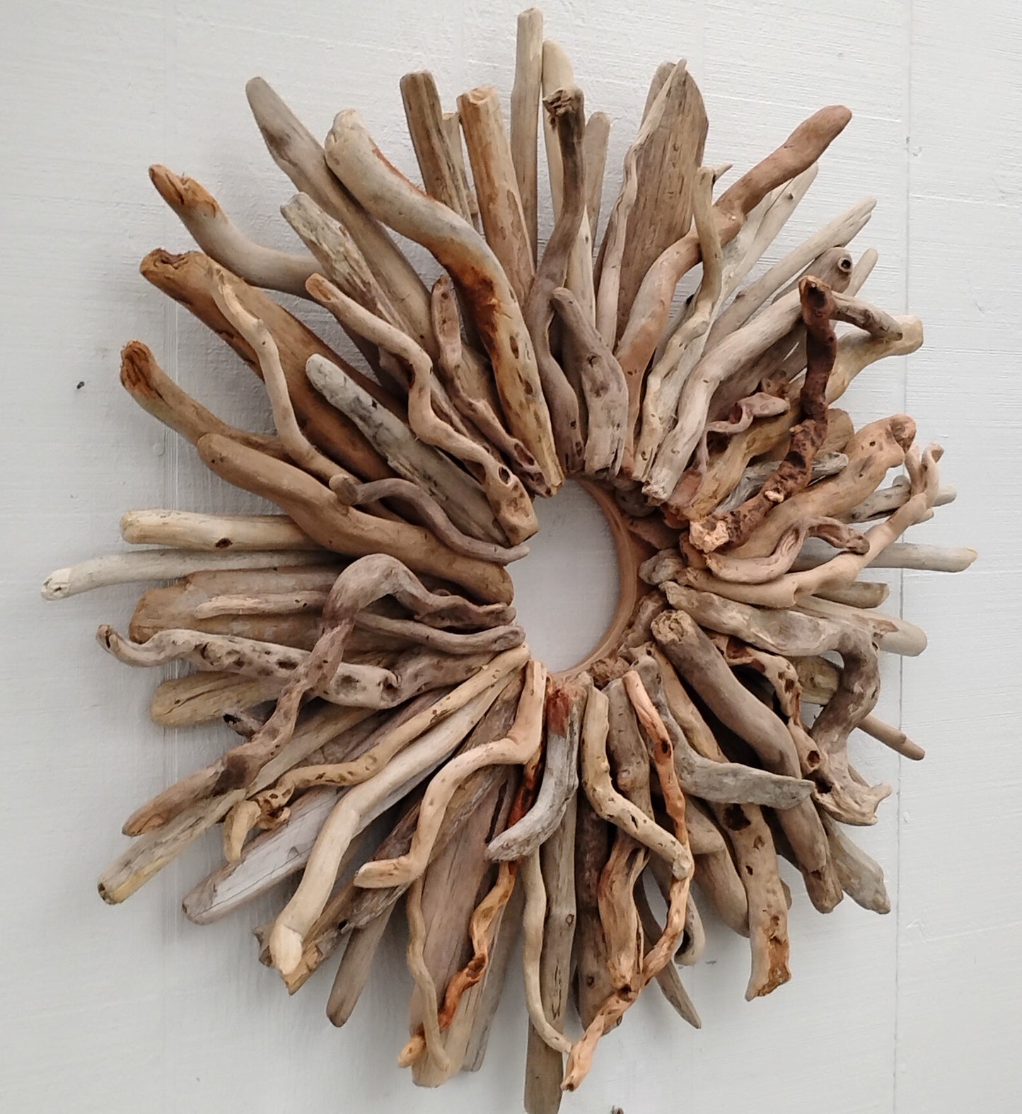 Large Driftwood Wreath Oregon Driftwood Art Rustic Mantel Decor (28 inches)