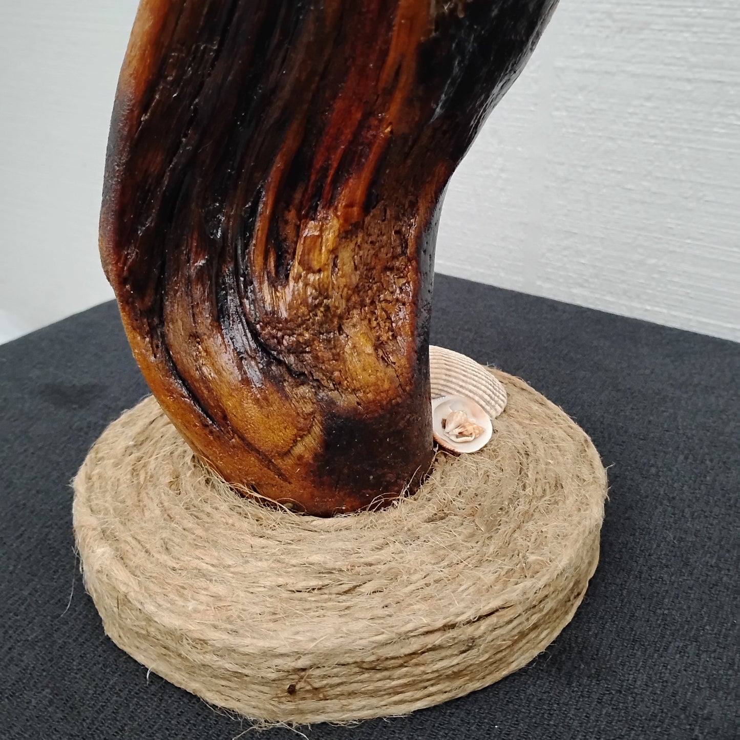 Small Mantel Sculpture Handmade With Driftwood And Beach Shells