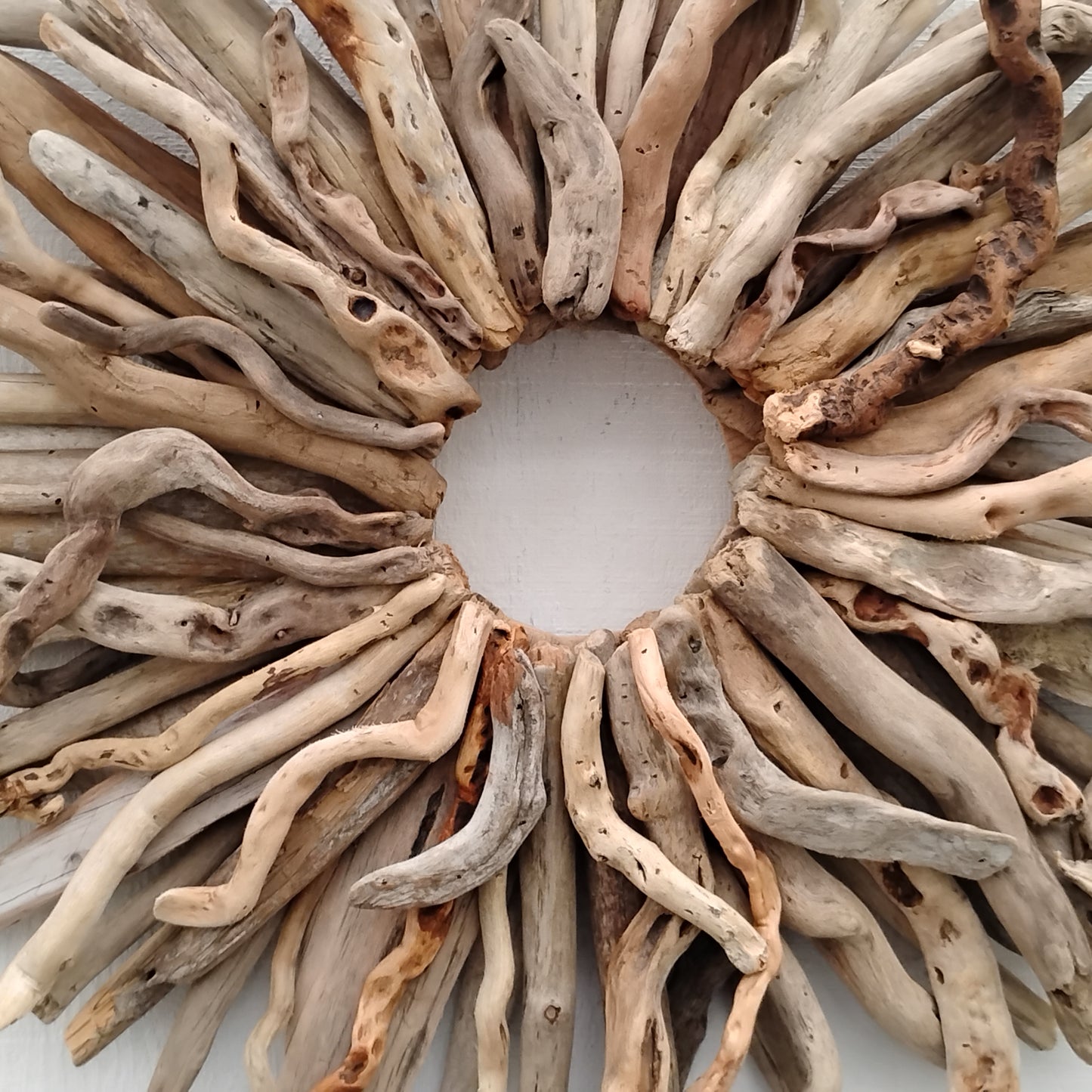 Large Driftwood Wreath Oregon Driftwood Art Rustic Mantel Decor (28 inches)