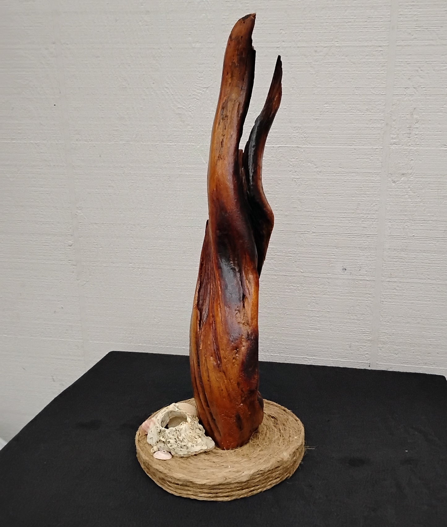 Small Mantel Sculpture Handmade With Driftwood And Beach Shells