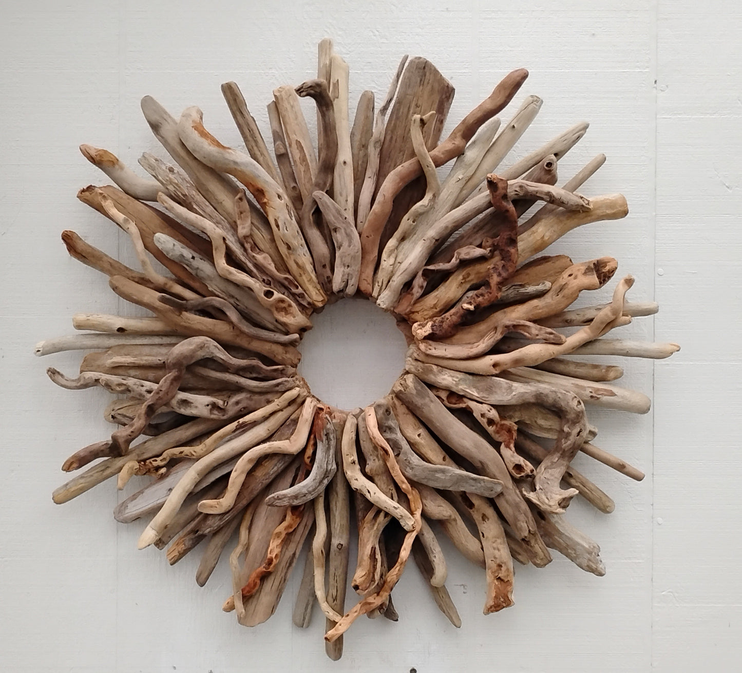 Large Driftwood Wreath Oregon Driftwood Art Rustic Mantel Decor (28 inches)
