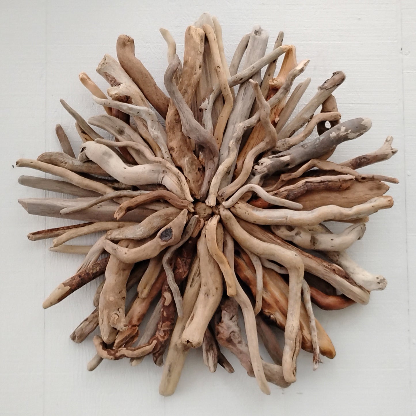 Driftwood Wall Art Round Sunburst Sculpture