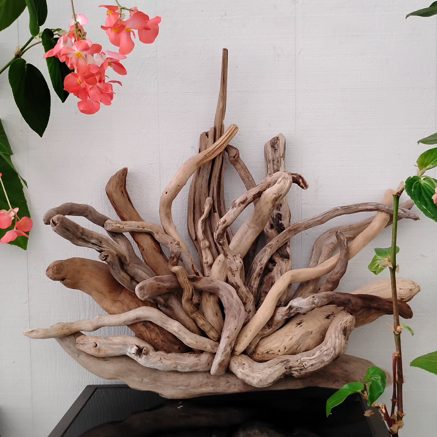 Rustic Driftwood Art Mantel Sculpture
