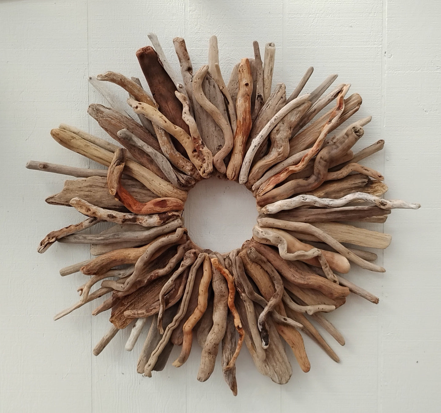 Large Driftwood Wreath Oregon Driftwood Art Rustic Mantel Decor (32 inches)