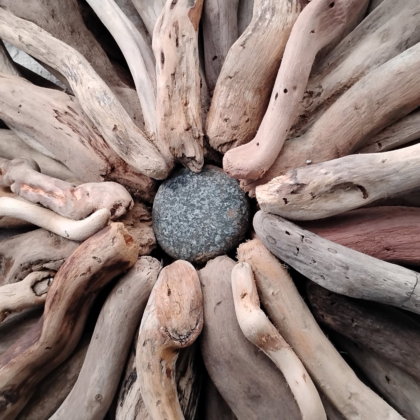 Driftwood Starburst Sculpture Natural Rustic Wood Wall Decor