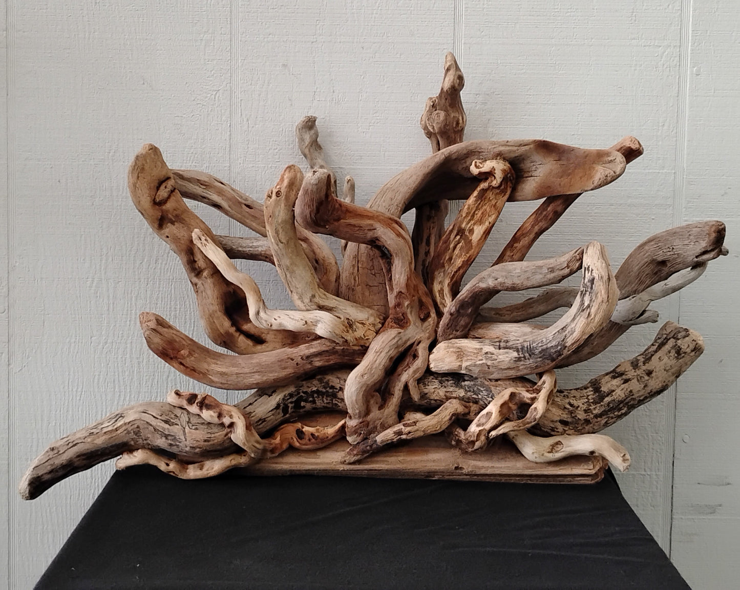Large Driftwood Starburst Sculpture Natural Rustic Wood Wall Decor