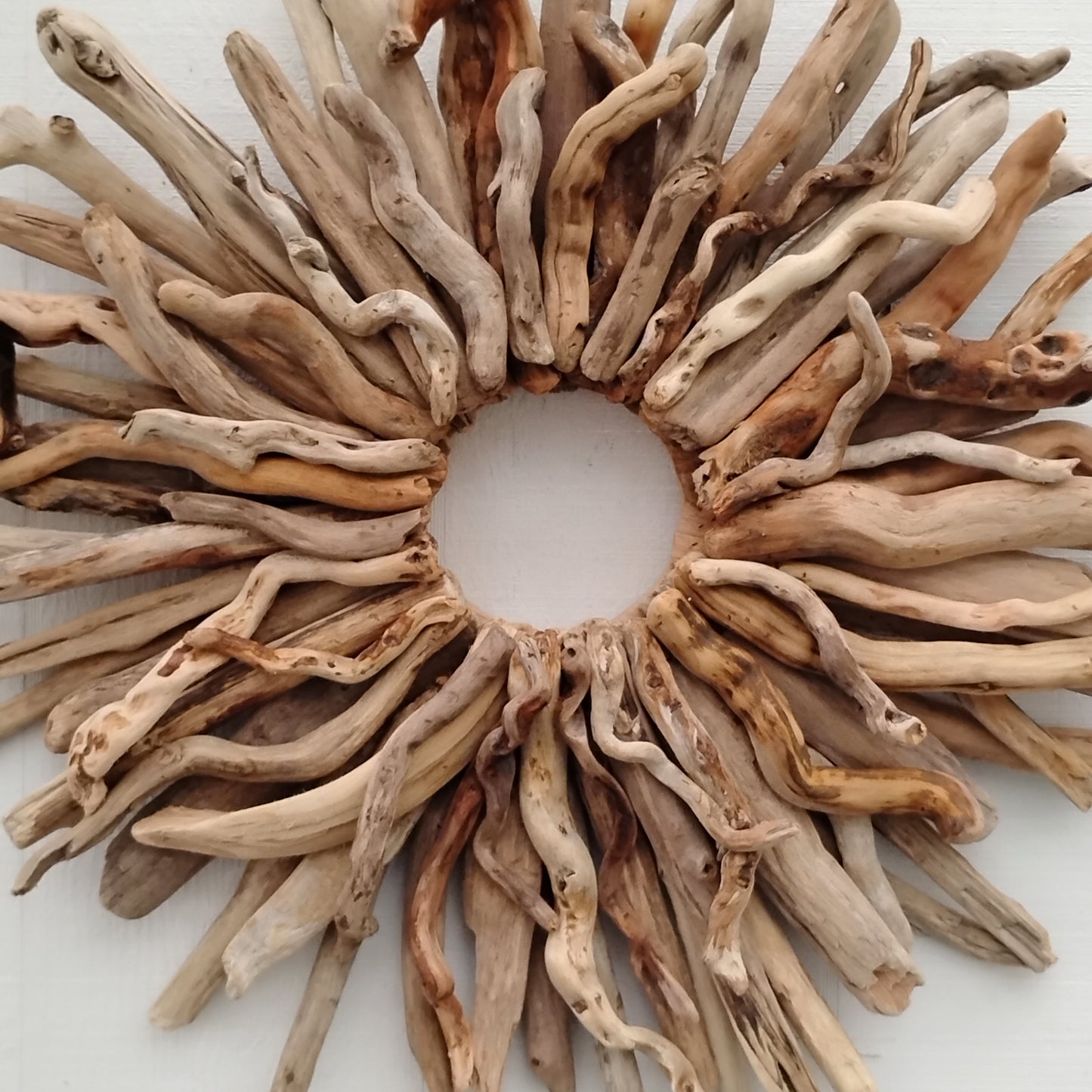 Large Driftwood Wreath Oregon Driftwood Art Rustic Mantel Decor (28 inches)