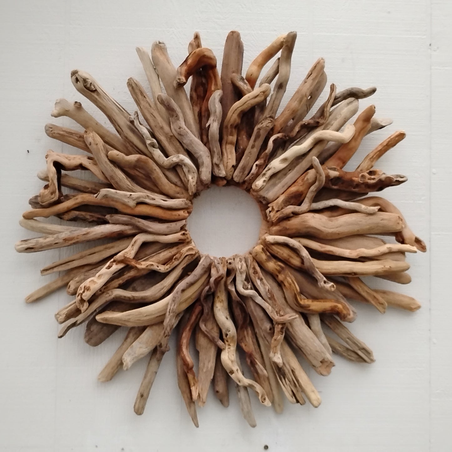 Large Driftwood Wreath Oregon Driftwood Art Rustic Mantel Decor (28 inches)
