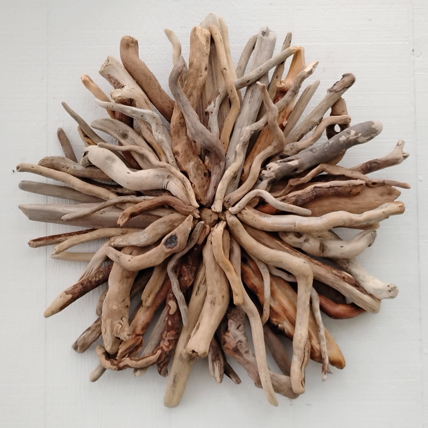 Driftwood Wall Art Round Sunburst Sculpture