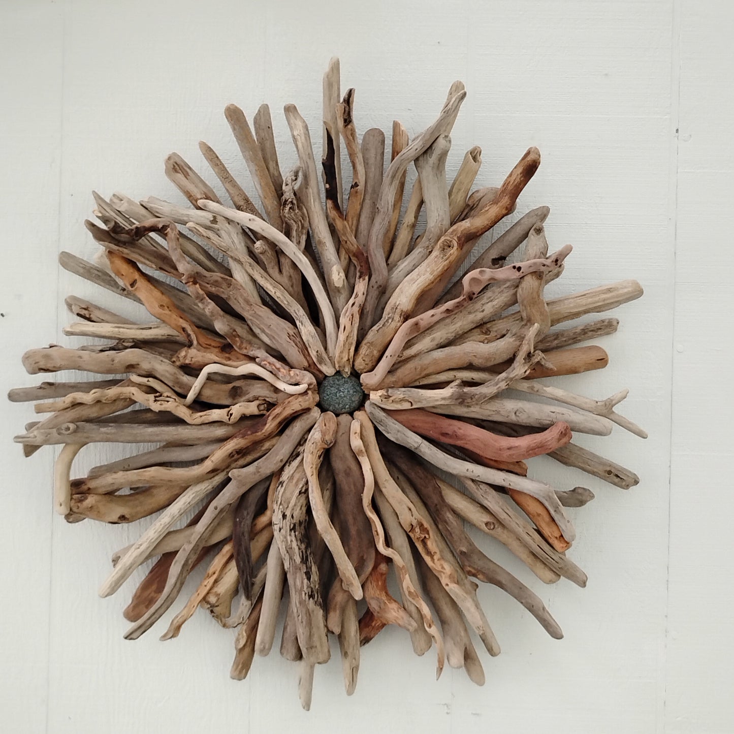 Driftwood Starburst Sculpture Natural Rustic Wood Wall Decor