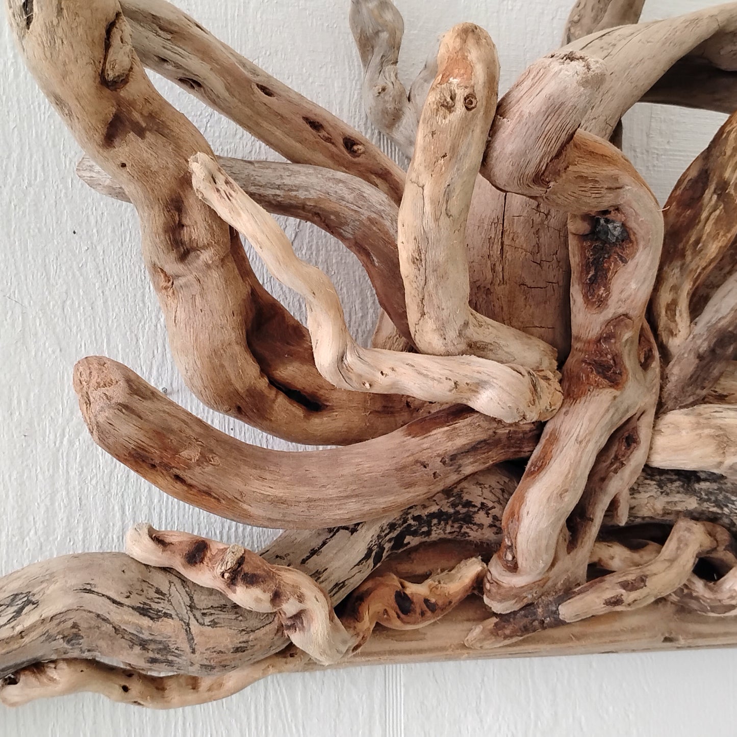 Large Driftwood Starburst Sculpture Natural Rustic Wood Wall Decor