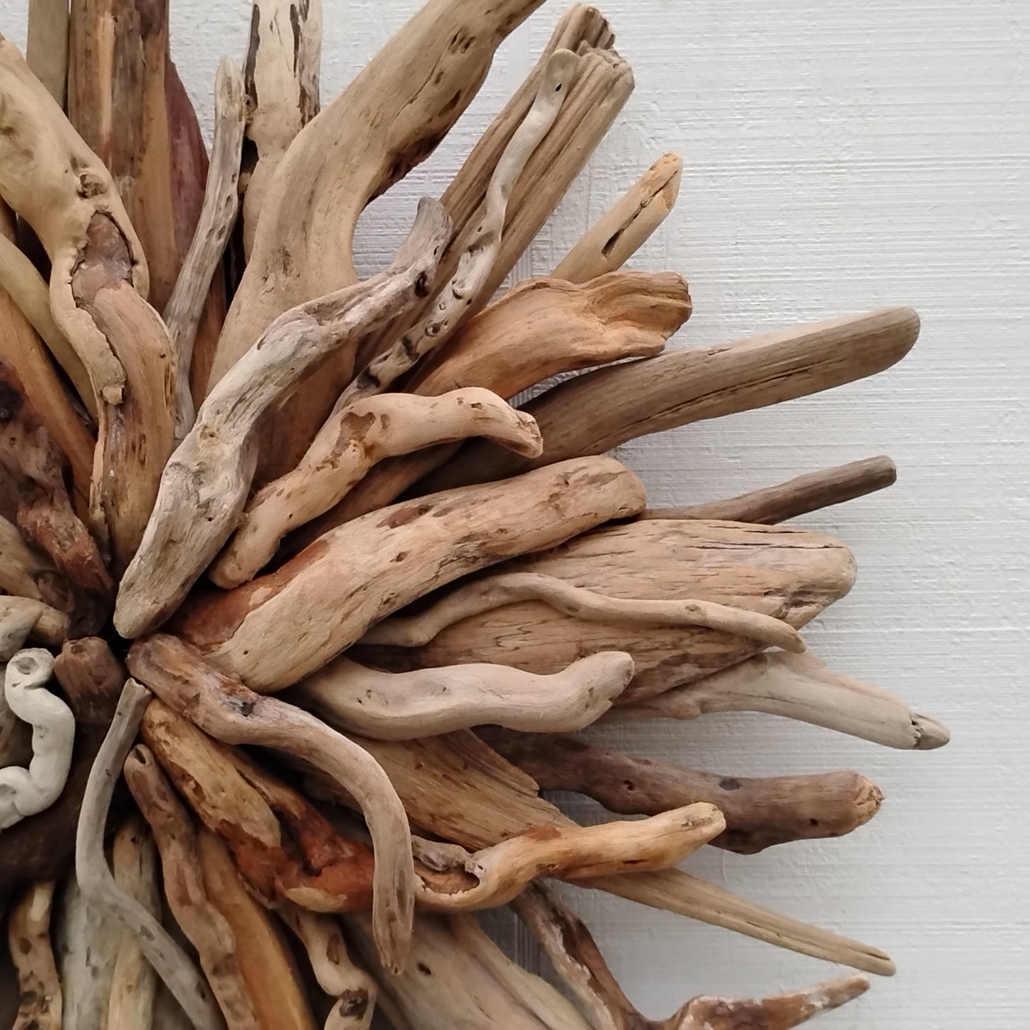 Natural Driftwood Art Starburst Wall Hanging
